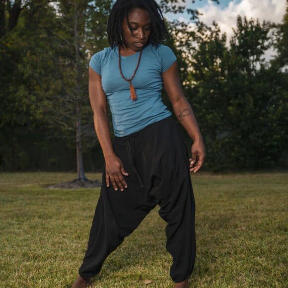 Winter Savannah Harem Pant Unisex Yoga Travel Baggy Cotton Hippie Boho Tapered - Picture 11 of 15